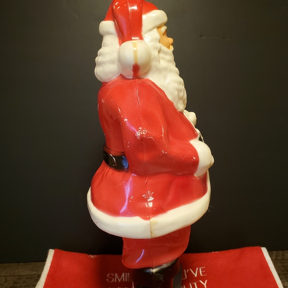 Vintage 17" Blow Mold Jolly Santa Claus Holiday Figurine Red Union Products - Picture 7 of 10